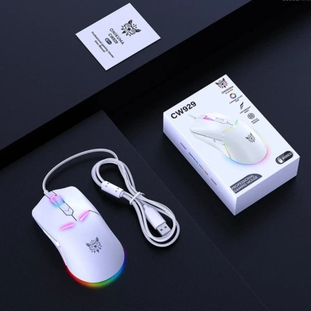 ماوس الألعاب اونيكوما سلكي مع إضاءة RGB- CW929