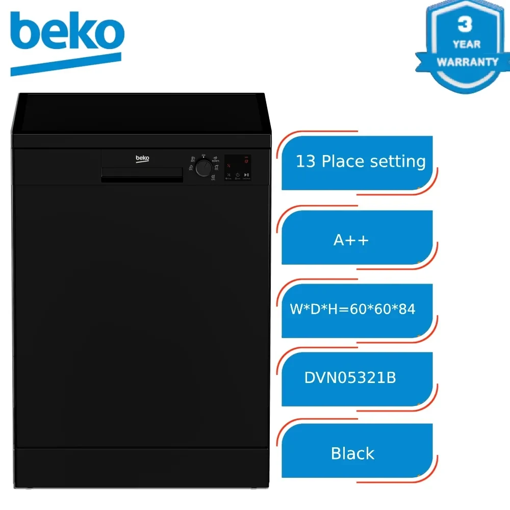 Dishwasher Beko A++ Energy 13 Place Settings DVN 05321 B