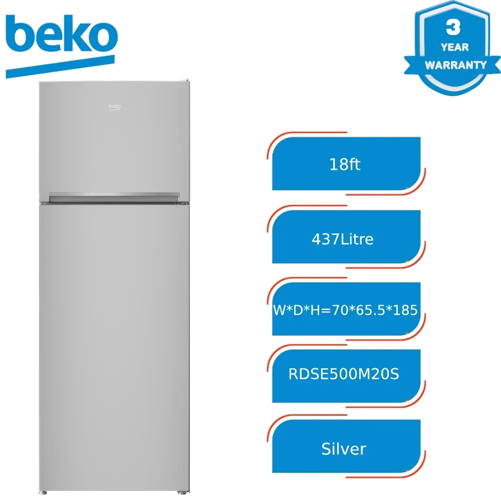 Refrigerator Beko MinFrost Top Freezer 18ft RDSE500M20S