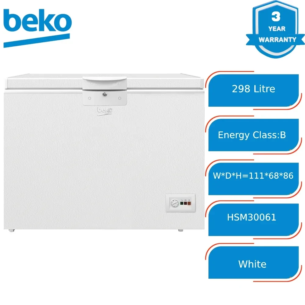 Freezer Beko Static 10.5ft HSM30061