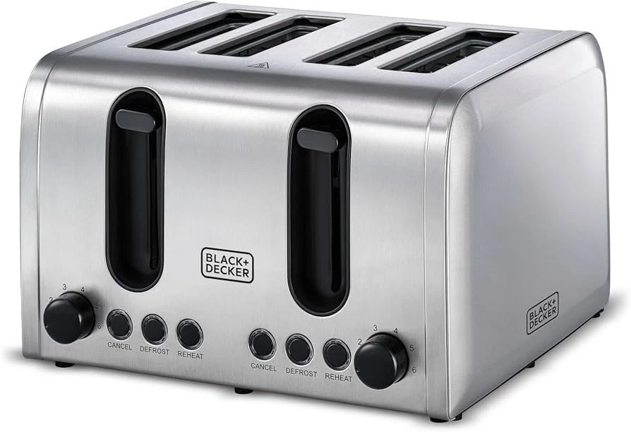 Black&Decker ET444-B5 4 SLICE Toaster 2100W Stainless steel