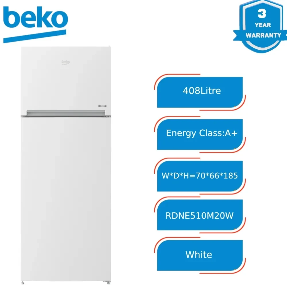 Refrigerator Beko ProSmart Inverter Top Freezer 408L RDNE510M20W