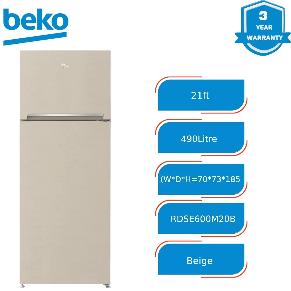 Refrigerator Beko MinFrost Top Freezer 21ft RDSE600M20B
