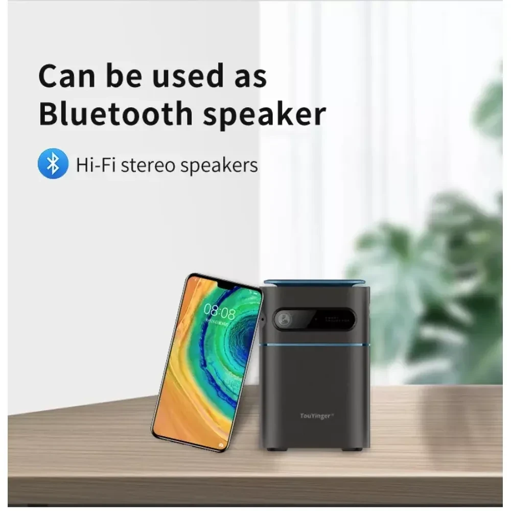 Mini Projector B042Q 1080P Wi‑Fi Bluetooth Portable Home Theater Projector