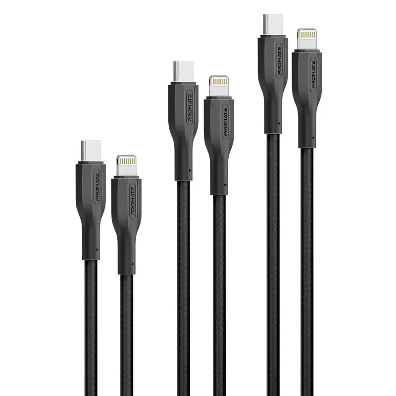 PROMATE CABLE 3PCS CABLEKIT-CI.BLACK