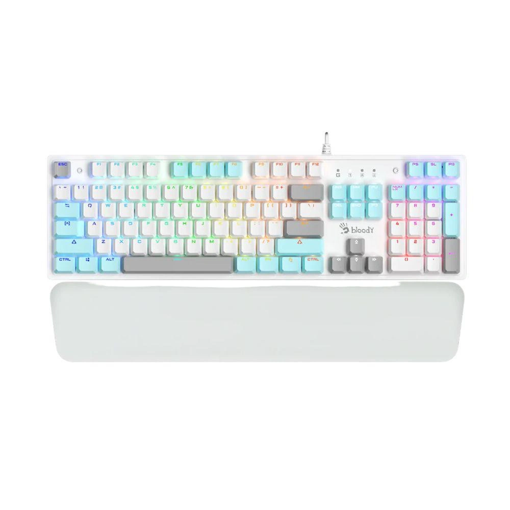 Mechanical Gaming Keyboard Bloody RGB Backlight 1ms Response-S525N-Icy White