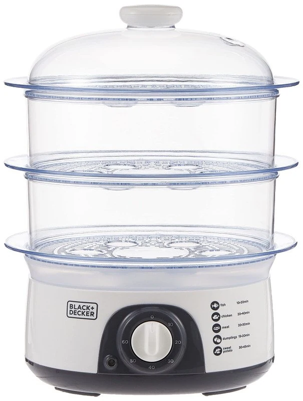Black&Decker HS6000-B5 FOOD STEAMER 775W silver/ White