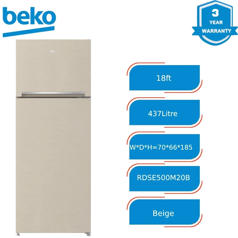 Refrigerator Beko MinFrost Top Freezer 18ft RDSE500M20B