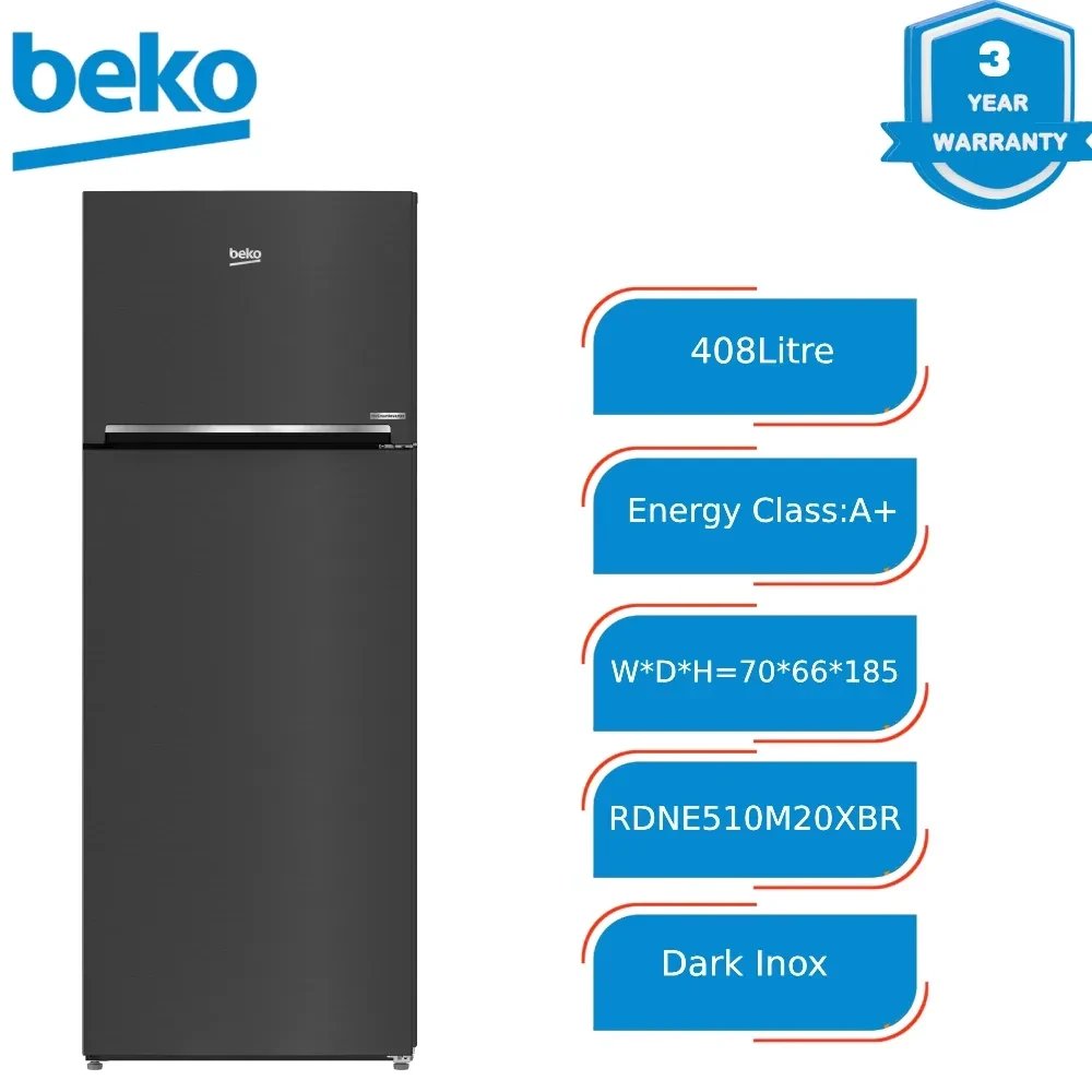 Refrigerator Beko ProSmart Inverter Top Freezer 70cm RDNE510M20XBR