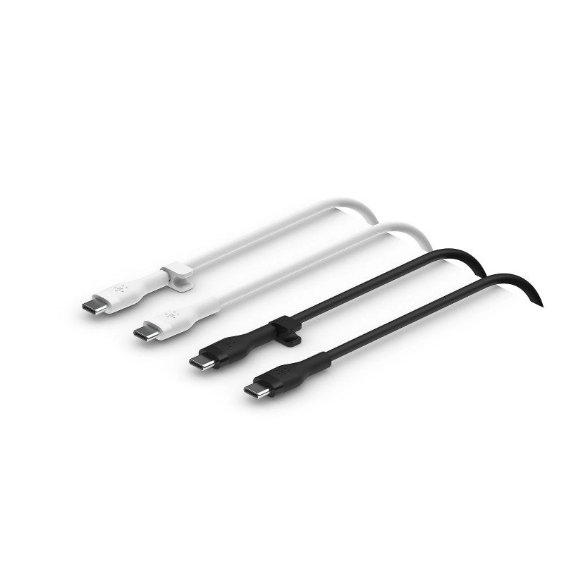 BELKIN USB-C TO USB-C 2.0 SILICONE 1M BLK/WHT 2PK